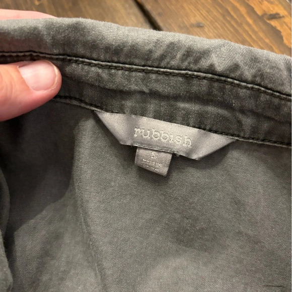 Rubbish Utility Army Jacket Gray Womens Size Small Cargo Military Pockets - Picture 2 of 6